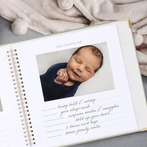 Keepsake Baby Memory Book for Boys and Girls Timeless First 5 Year Baby Book
