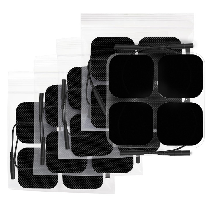 AUVON TENS Unit Pads Electrode Patches with Upgraded Self-Stick Performance and Non-Irritating Design for Electrotherapy (Black)