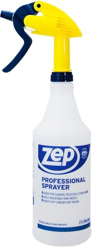ZEP Professional Sprayer Bottle - 32 oz (Pack of 3) - HDPRO1 - Versatile Adjustable Nozzle Spray Bottles with a Fine Mist or Powerful Spray, Refillab