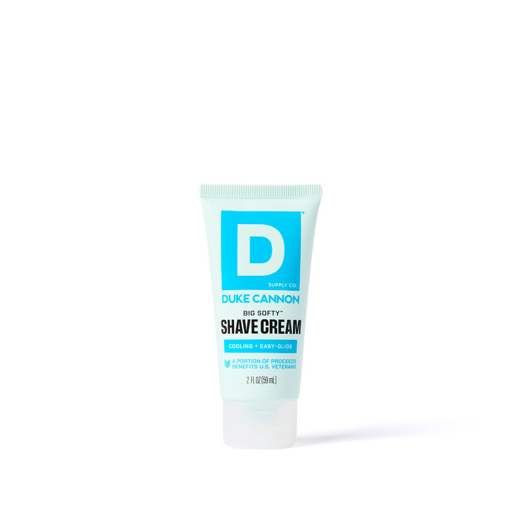Duke Cannon Mens Shave Cream  2 oz Travel Size, Moisturizing Shaving Cream for Smooth, Comfortable Shaves
