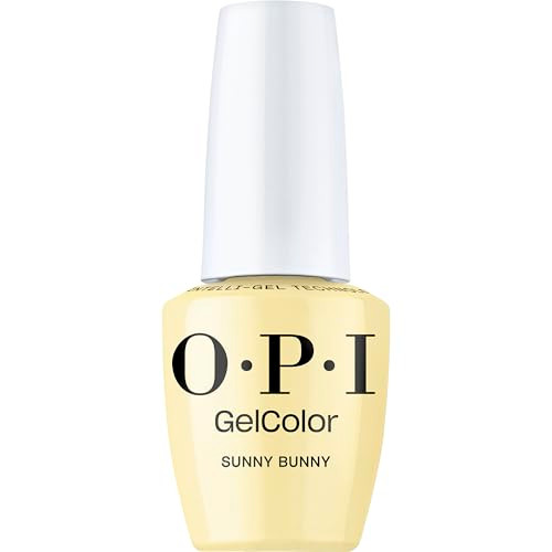 OPI GelColor Sunny Bunny | Semi-Sheer Soft Warm Yellow Crème LED Cure Gel Nail Polish | Salon-Quality Shine, Long-Lasting Wear | 0.5 Fl Oz | The New