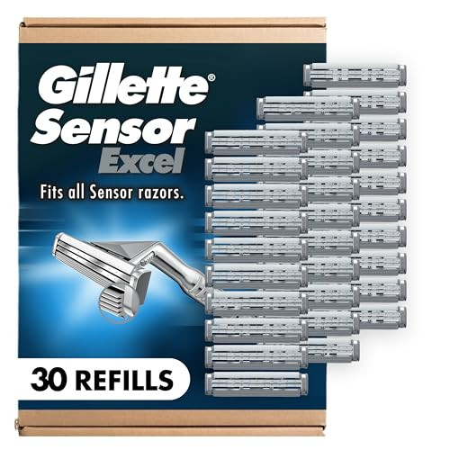 Gillette Sensor Excel Men's Razor Blade Refills, 30 Count