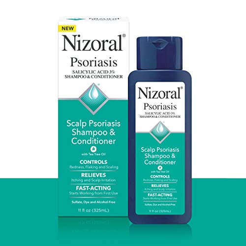 Nizoral Psoriasis Shampoo & Conditioner, 11 Oz, Gentle Scalp Treatment, Relieves Itching and Flaking, Redness and Scaling Effective Scalp Psoriasis S