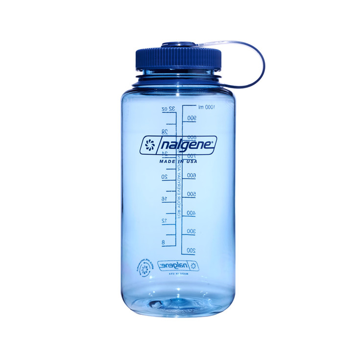 Nalgene 32 oz Wide Mouth Water Bottle | BPA-Free, Durable & Leak Proof, Lightweight Bottle for Hiking & Gym, Work & Travel, Baby Blue