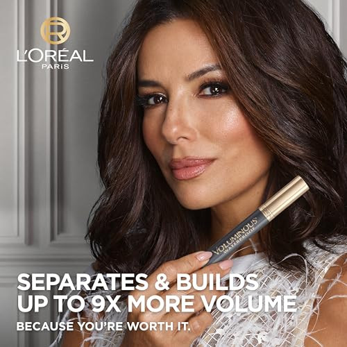 LOreal Paris Original Voluminous Mascara, Building Mascara Volume and Length Formula, Waterproof, Black Brown, 0.26 Fl Oz., 1 Count