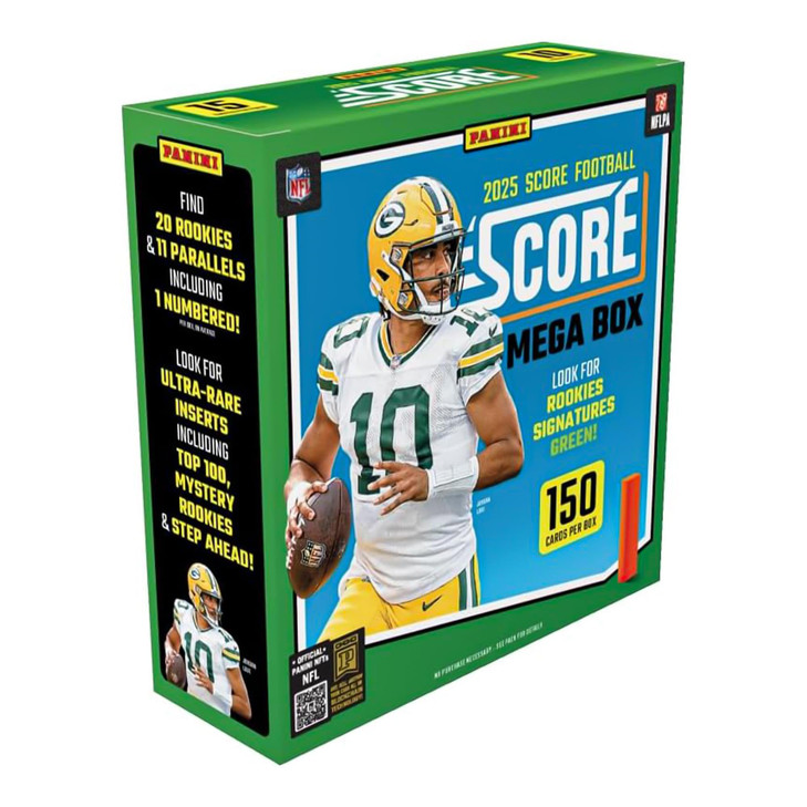 202526 Panini Score NFL Football Mega Box  Official Trading Cards  Mega Box Exclusive Parallels, Rookie Cards & Inserts  Sealed Retail Box