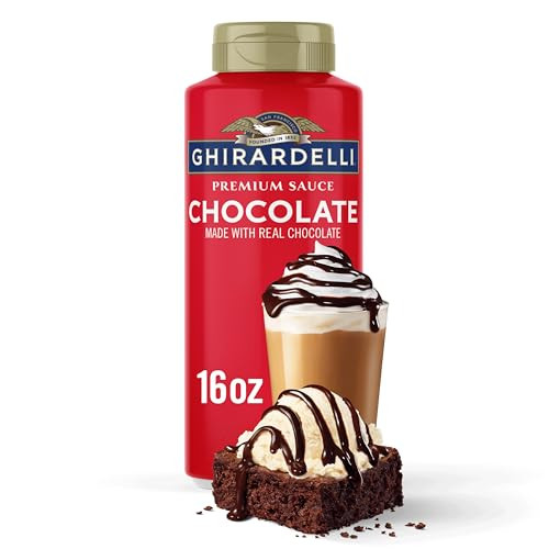 GHIRARDELLI Premium Dessert Sauce 16 oz Bottle, Chocolate  Rich Dessert & Coffee Topping Made with Real Chocolate