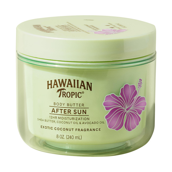 Hawaiian Tropic After Sun Body Butter with Coconut Oil, 8oz, After Sun Lotion, Moisturizing Body Lotion, After Sun Moisturizer, Coconut Body Butter,