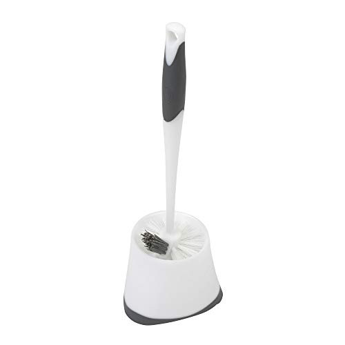Clorox Under-Rim Toilet Bowl Brush with Corner Storage Caddy, 16 x 5 x 5.5 in