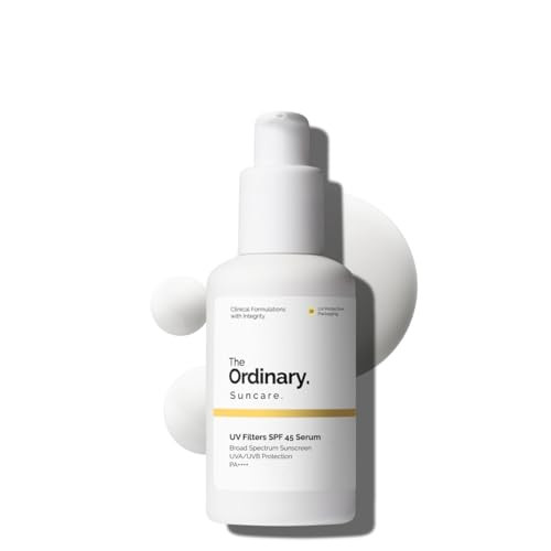 The Ordinary UV Filters SPF 45 Serum Sunscreen for Face, Lightweight Hydrating Broad-Spectrum Sunscreen, UVA/UVB Protection, Travel Size, Non-Comedog