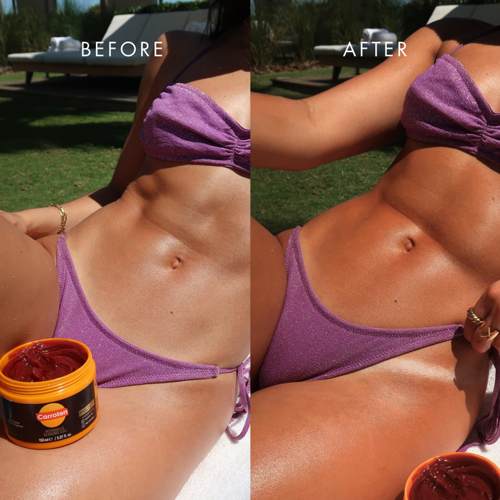 Carroten Intensive Tanning Gel | Browning Tan Accelerator | Non-Greasy, Water-Resistant with Carrot and Coconut Oil | Vitamin A & E For Moisture & Hy