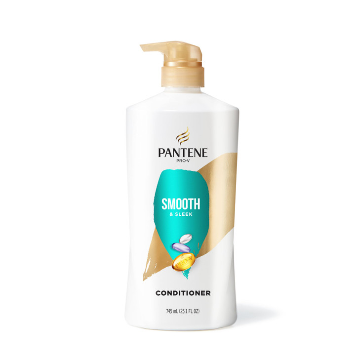 Pantene Smooth & Sleek 72 HR Smoothness Conditioner 25.1 FL OZ/745mL