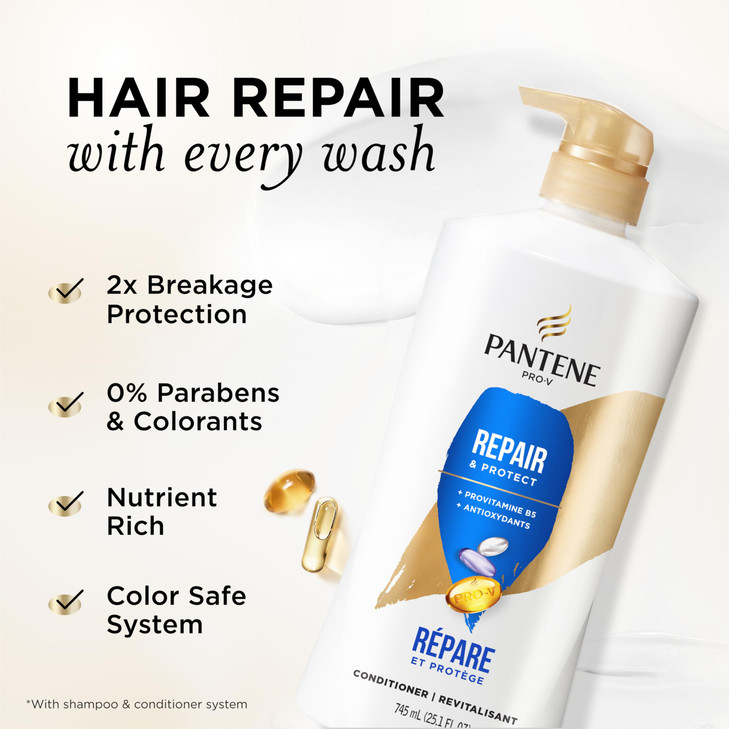 Pantene Repair & Protect 2x Breakage Protection Conditioner 25.1 FL OZ/745mL