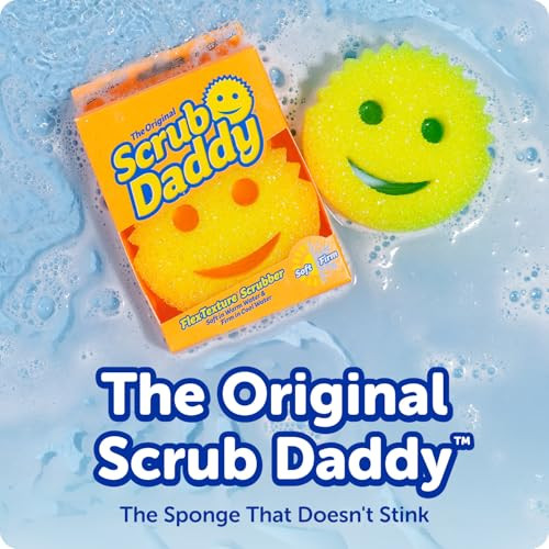 Scrub Daddy Color Sponges - Scratch-Free Multipurpose Dish Sponges for Kitchen, Bathroom & Household Cleaning - Made with BPA-Free Polymer Foam (3 Co