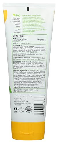 Alba Botanica Acnedote Maximum Strength Face & Body Scrub for Acne Treatment, Blackhead Scrub, 8 Oz