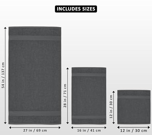 Utopia Towels 8 Piece Luxury Towel Set  Majestic Plush, Super Absorbent & Quicker-to-Dry, Thick 100% Ring Spun Cotton Towels for Bathroom, Spa & Hot