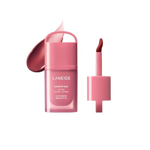 LANEIGE JuicePop Box Lip Tint: Long-Lasting Hydrating Lightweight Tint, Buildable Juicy Color & Nourishing Shine, K-Beauty Lip Essential for Long-Las