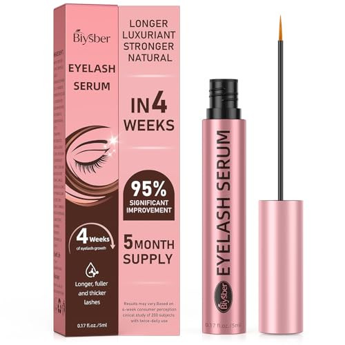 Lash Serum for Eyelash Growth: Premium Eyelash Growth Serum with Advanced Formula to Boost Longer Fuller and Thicker Lashes and Eyebrows - Gentle & V