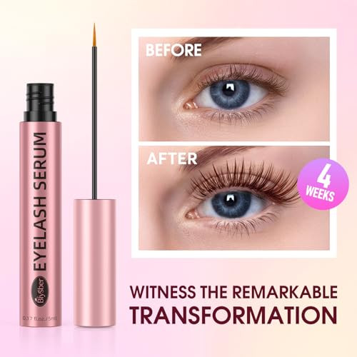 Lash Serum for Eyelash Growth: Premium Eyelash Growth Serum with Advanced Formula to Boost Longer Fuller and Thicker Lashes and Eyebrows - Gentle & V