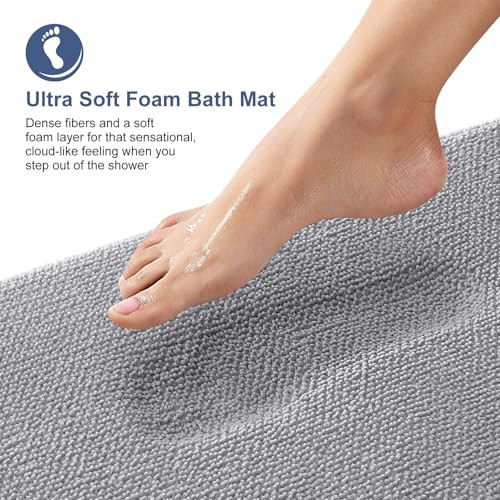 OLANLY Thick Memory Foam Bath Mat Rug 30x20, Extra Soft Absorbent Bathroom Rugs, Quick Dry Bath Mats, Non-Slip, Machine Washable Carpet for Bathroom,
