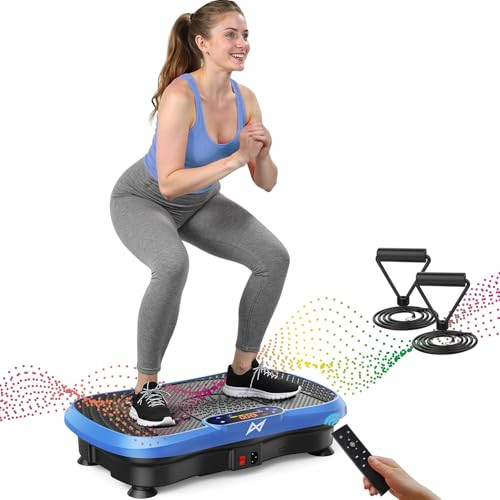 AXV Vibration Plate Fitness Platform Exercise Machine Vibrating Shaking Full Body Shaker Workout Vibrate Stand Shake Board Sport Gym for Weight Loss