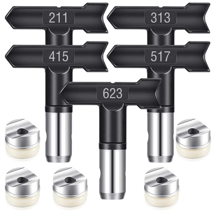 Spray Nozzle Spray tip Reversible Spray Tips Airless Paint Sprayer Nozzle Tips Airless Paint Spray Machine Parts for Homes Buildings Garden Decks Fen
