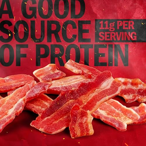 Jack Link's Bacon Jerky, Hickory Smoked - Flavorful Ready to Eat Meat Snack with 11g of Protein per Serving, Made with 100% Thick Cut Real Bacon, Pro