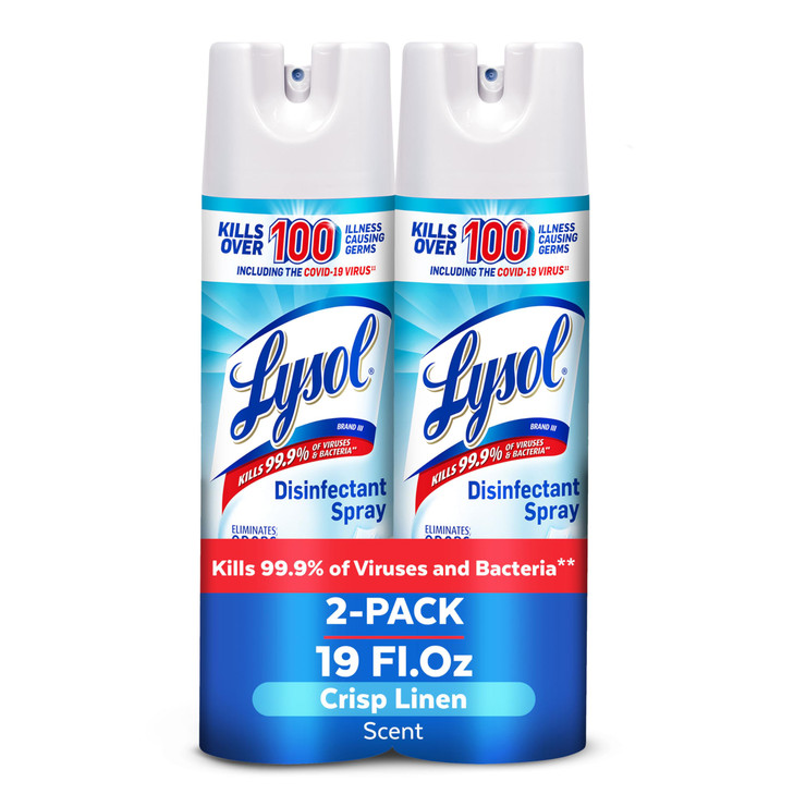 Lysol Disinfectant Spray, Household Essential Cleaning Supplies, Multi-Purpose Room Spray, Antibacterial Sanitizer Spray, Upholstery Deodorizer, Home