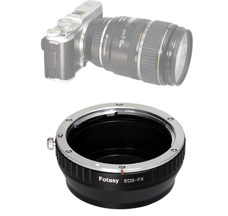 Fotasy Manual Cannon EF EF-S Lens to Fuji X Adapter, EOS EF to X Mount Adapter, Compatible with Fujifilm X-Pro1 X-Pro2 X-Pro3 X-E2 X-E3 X-A10 X-T1 X-