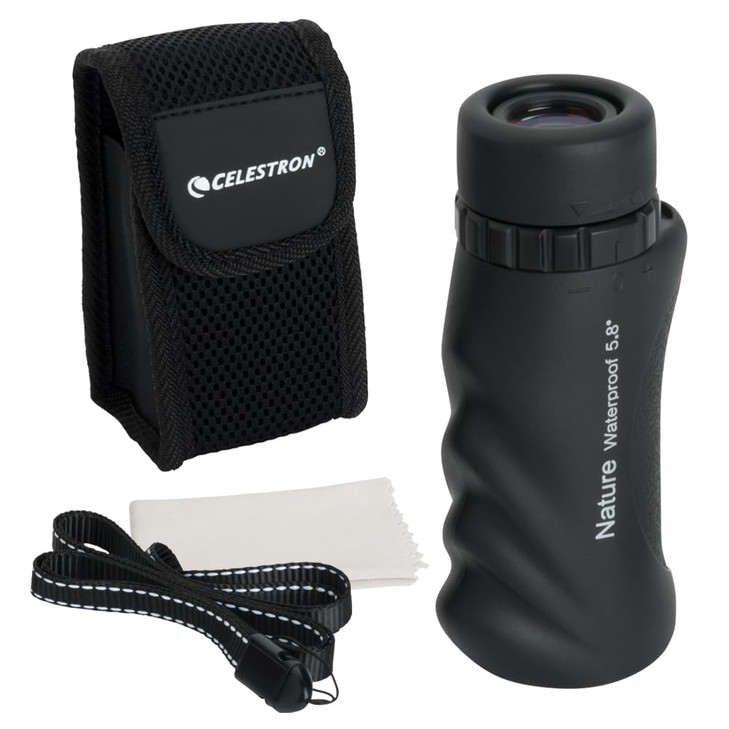 Celestron  Nature 10x25 Monocular  Ideal for Hiking and Wildlife Viewing  Multi-Coated Optics  25mm Objective Lens  BaK-4 Prism Twist-Up Eyecup