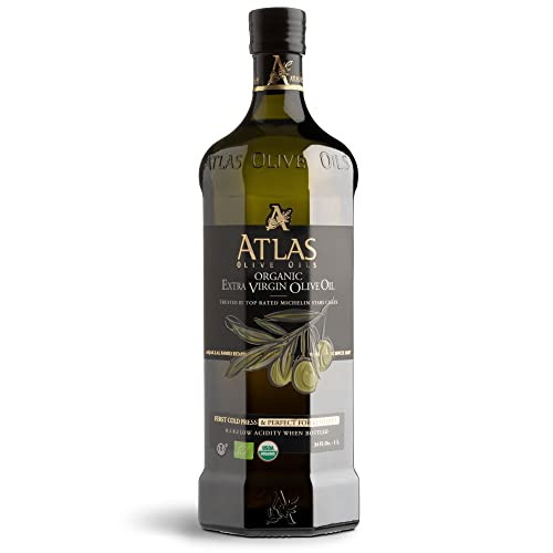 Atlas 1 LT Cold Press Extra Virgin Olive Oil with Polyphenol Rich from Morocco | Newly Harvested Unprocessed from One Single Family Farm | Moroccan O