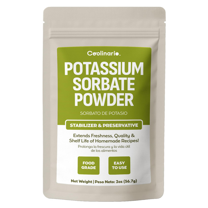 Coolinario Potassium Sorbate (2 Oz) Food Grade Preservative for Wine Stabilization, Homemade Jams, Baked Goods, Cheese Making & Dried Snacks | Extend