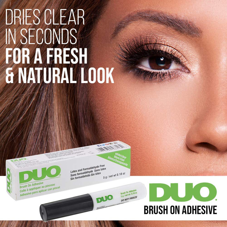 DUO Brush-on Strip Lash Adhesive, Clear, 0.18oz, 1-Pack