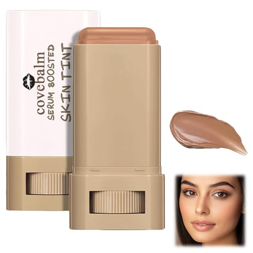Covebalm Beauty Skin Tint for Black Women, Covebalm Beauty Skin Tint, Beauty Balm Serum Boosted Skin Tint,Tinted Moisturizer, Full Coverage Concealer