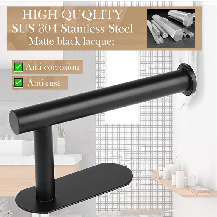 JOPOFI Toilet Paper Holder - Self Adhesive Toilet Paper Holder Wall Mount for Bathroom, SUS 304 Stainless Steel Command Strip Toilet Paper Roll Holde