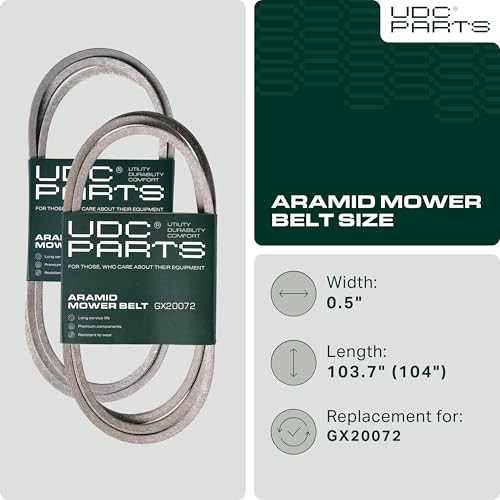 UDC Parts GX20072 Deck Belt Replacement for John Deere 42 Inch D105 D110 E100 LA115 S100 D100 D120 D125 D130 L100 L110 E110 E120 E130 LA100 LA105 LA1