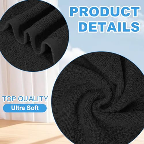 Keith Lun 6 Pack 100% Cotton Wash Cloth, 12x12Inch Highly Absorbent and Soft Feel Fingertip Towels, Machine Washable Washcloths for Bathroom, Gym, Ho