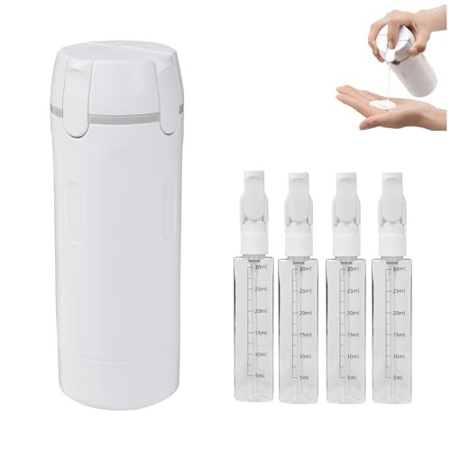 4 in 1 Travel Dispenser,Travel Bottles for Toiletries,Travel Dispenser Bottle,Refillable,Suitable for Storing Shampoo, Shower Gel,Suitable for Vacati