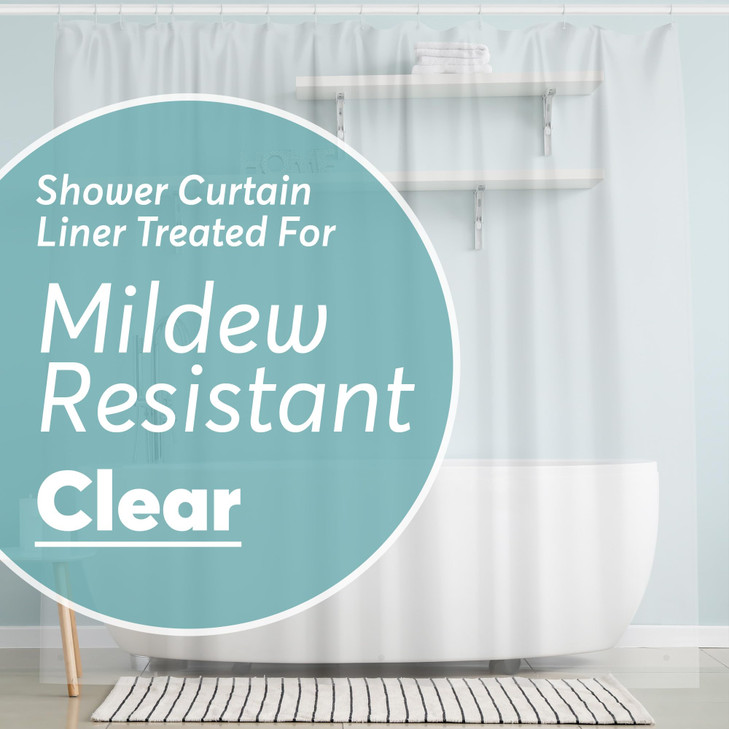 BigFoot Clear Shower Curtain Liner - 72x72 Odorless Plastic with Magnets, Washable Long Bathroom Curtain - Premium PEVA Waterproof Bath Shower Liner,
