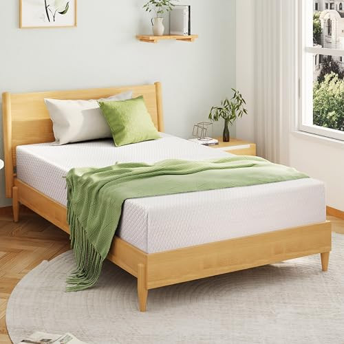 EGOHOME Full Size Memory Foam Mattress, 8 Inch Bed Mattress in A Box with Cooling Green Tea Gel, Pressure Relief with Medium Firm Support, CertiPUR-U