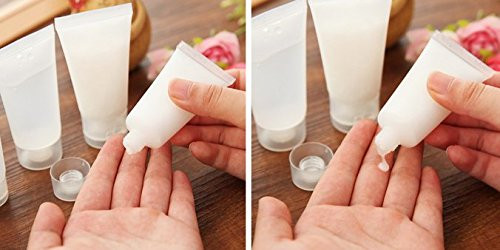 20PCS Clear Empty Refillable Plastic Tubes Bottle Packing Sample Bottles For Shampoo Cleanser Shower Gel Body Lotion (10 ML)