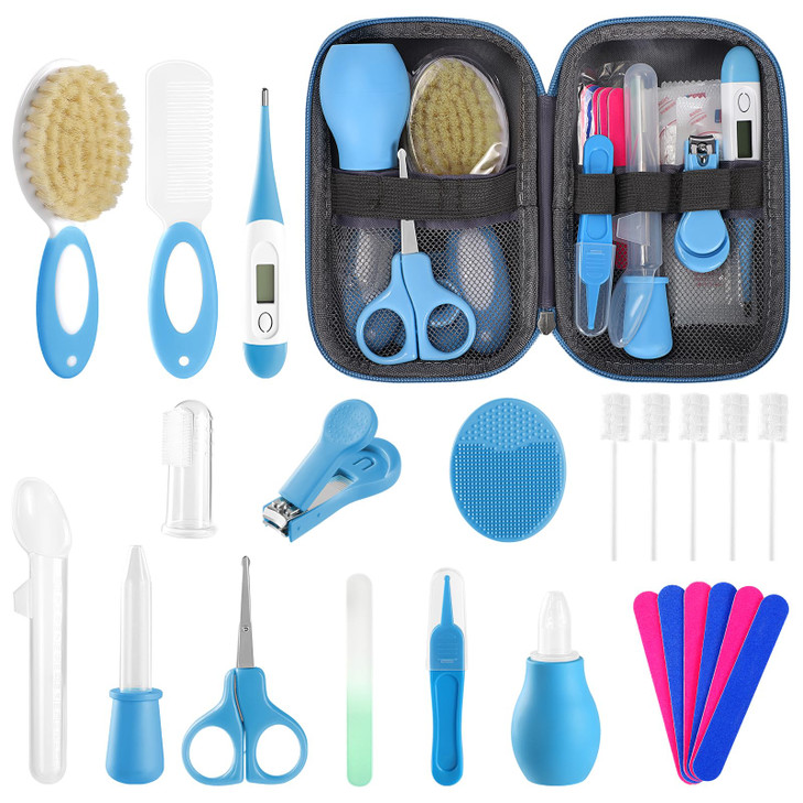 Baby Healthcare and Grooming Kit for Newborn Kids, 24PCS Upgraded Safety Baby
