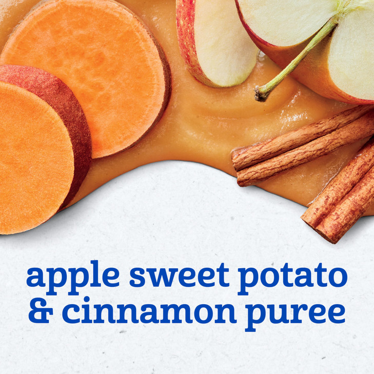 Gerber Stage 2 Baby Food, Apple Sweet Potato Cinnamon Puree Pouch, 2 Servings