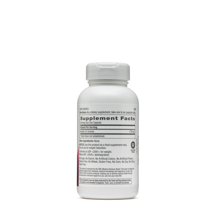 GNC Women's Gelatin Supplement, Supports Healthy Hair, Skin and Nails Natural