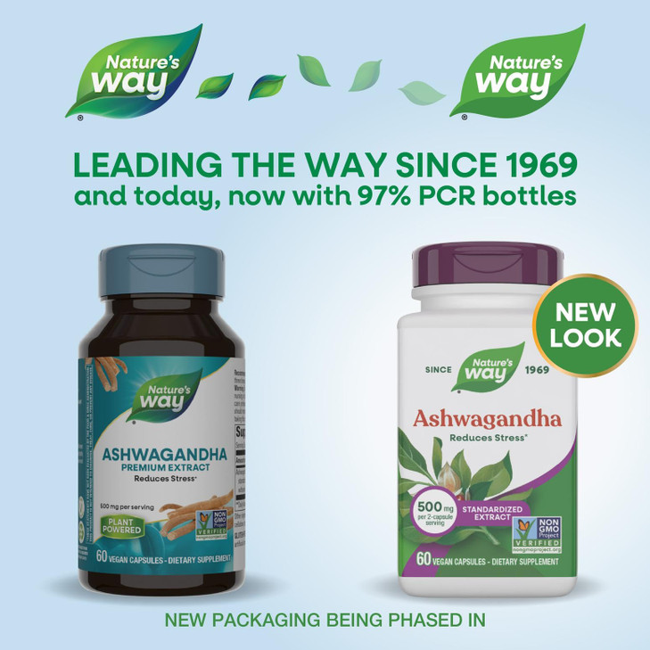 Nature's Way Ashwagandha, Reduces Stress*, Premium Extract, Adaptogenic*