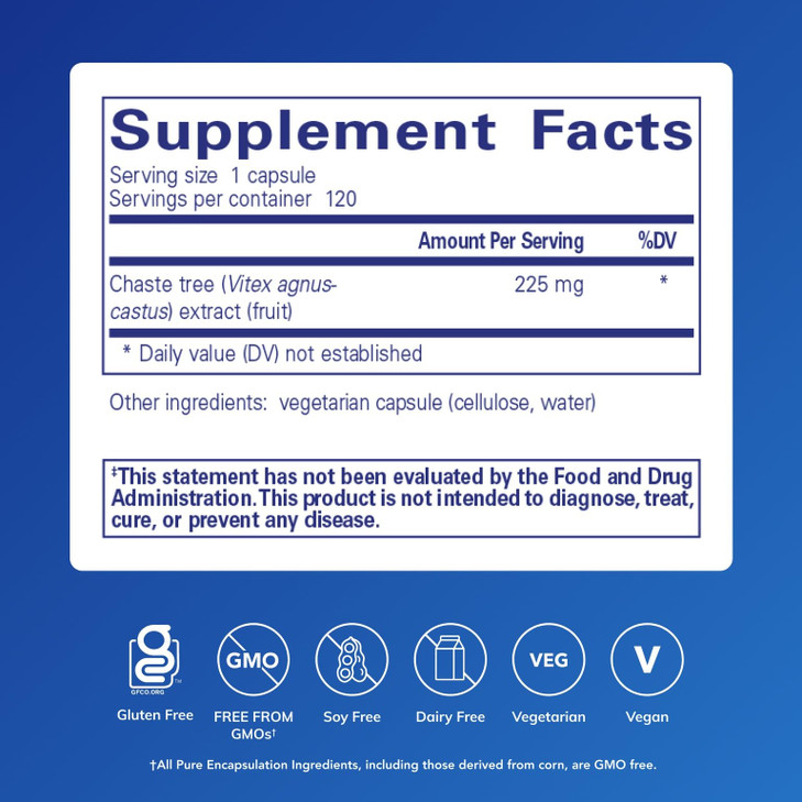 Pure Encapsulations Chaste Tree (Vitex) - Supports Menstrual Cycle Regularity