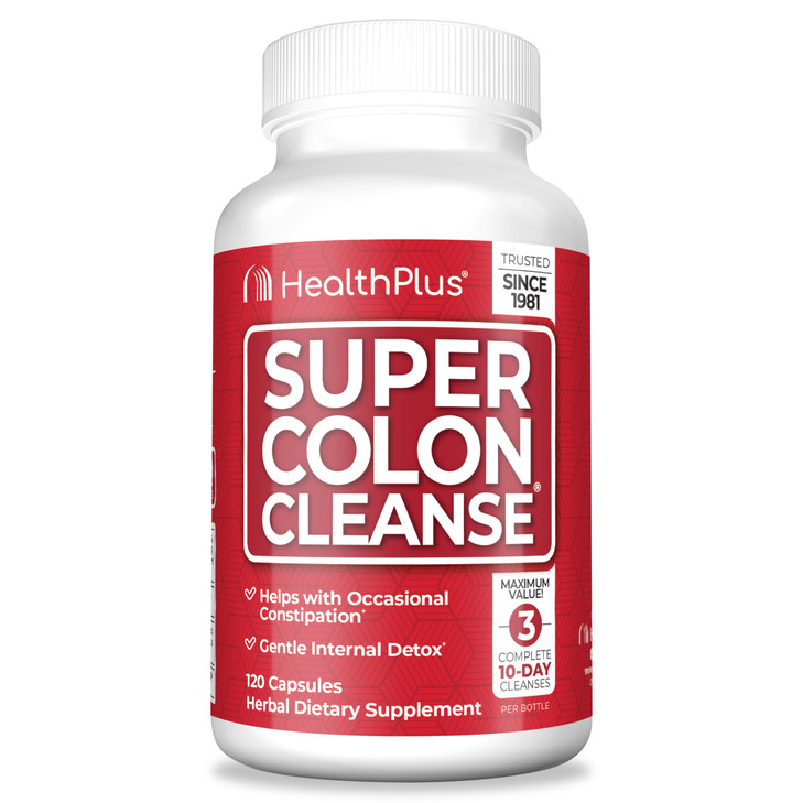 Health Plus Super Colon Cleanse 30 Day Supply of Gentle Gut Cleanse Detox