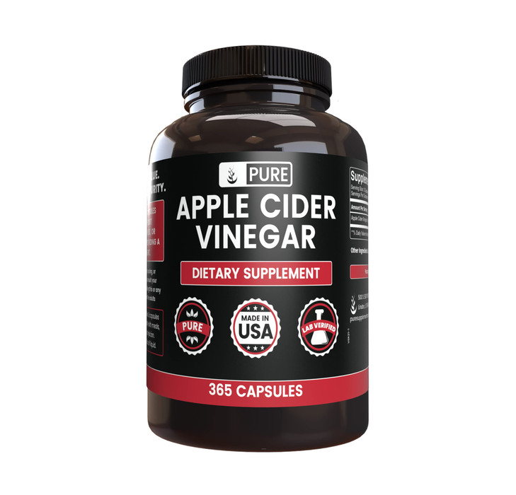 Pure Original Ingredients Apple Cider Vinegar (365 Capsules) No Magnesium Or