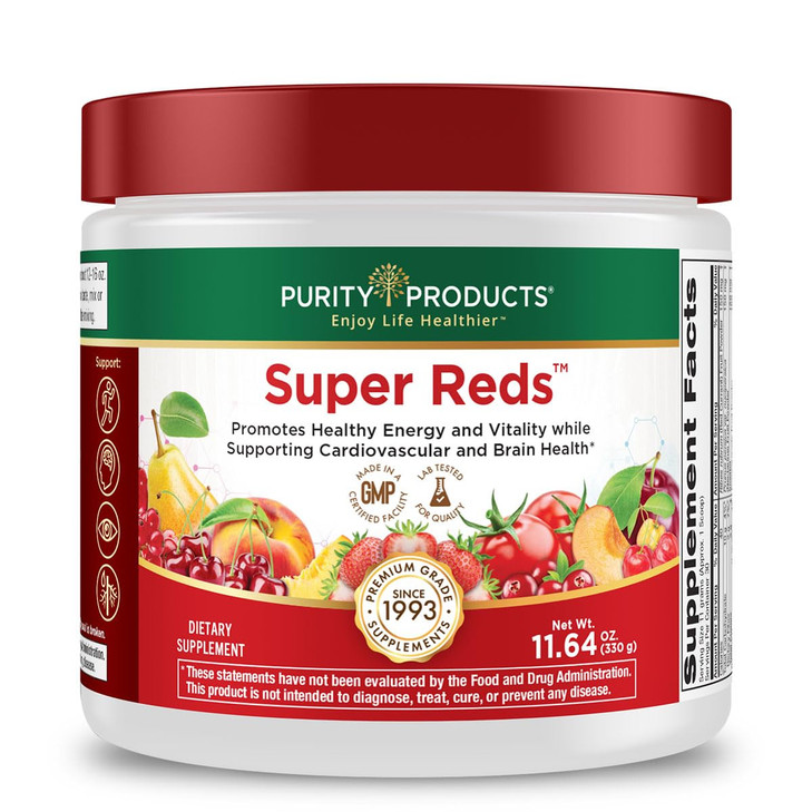 Purity Products Super Reds Powder Phytonutrient Superfood Drink Mix w/FloraGLO