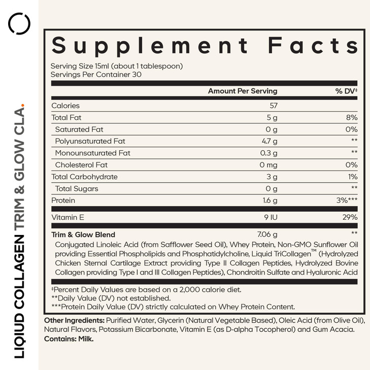 Codeage Liquid Collagen Supplement Chocolate Flavor, Beauty Trim & Glow